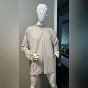 Tommy Bahama IslandZonePullover Shirt XL Gray Long Sleeve 1/4 Zip Performance